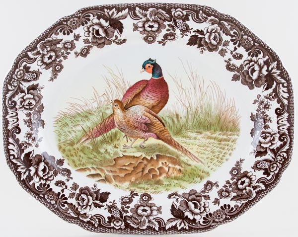 Meat Dish or Platter Pheasants c2005